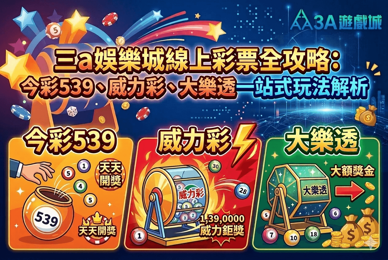 三a娛樂城線上彩票全攻略:今彩539、威力彩、大樂透一站式玩法解析